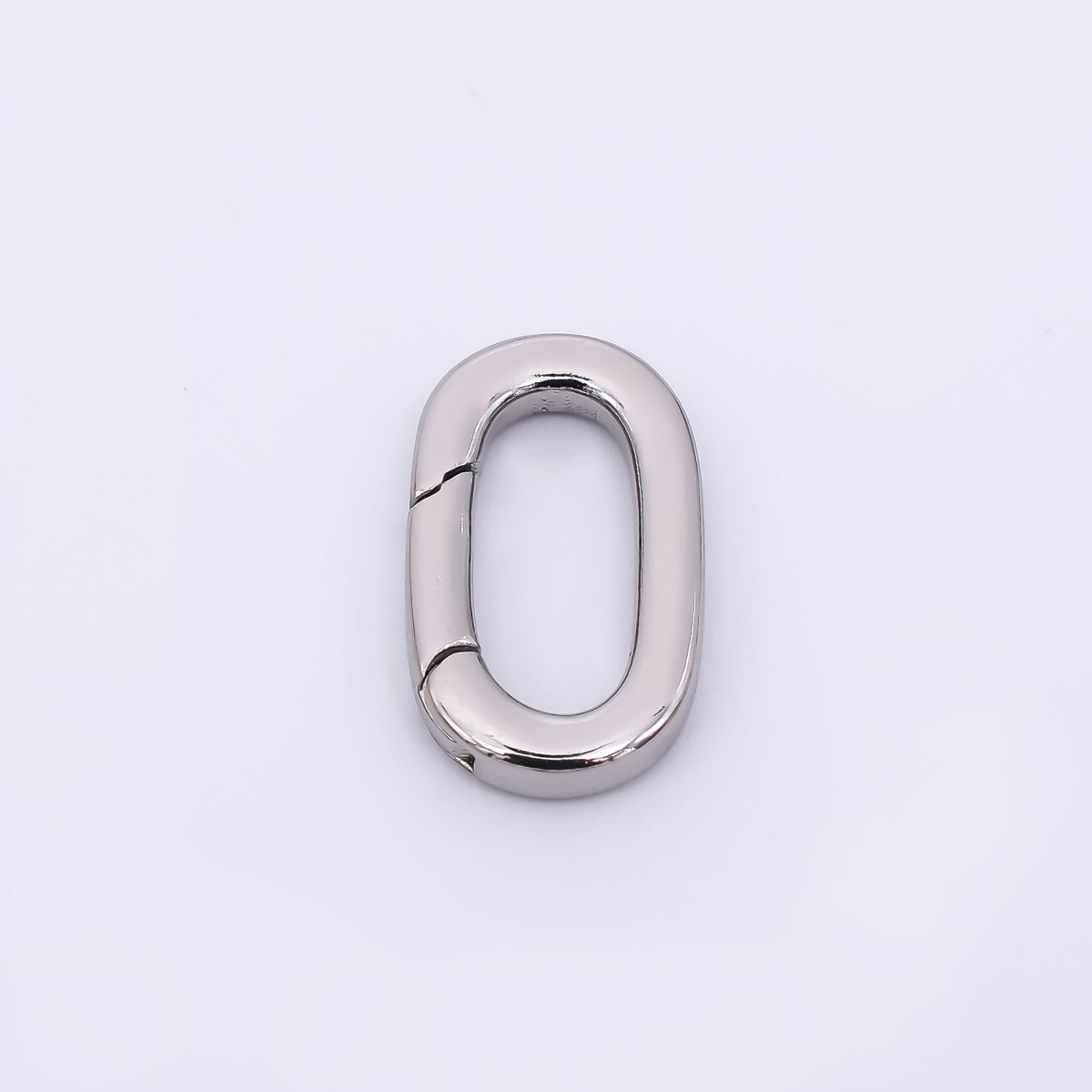 24K Gold Filled 15mm Rounded Oval Oblong Push Gate Closure Finding in Gold &amp; Silver | Z-1316