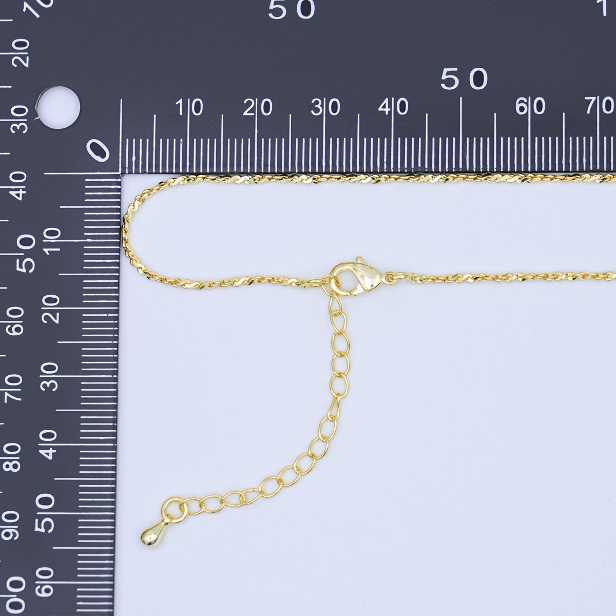 24K Gold Filled 1.5mm S-Link 16 Inch Chain Necklace | WA-3226