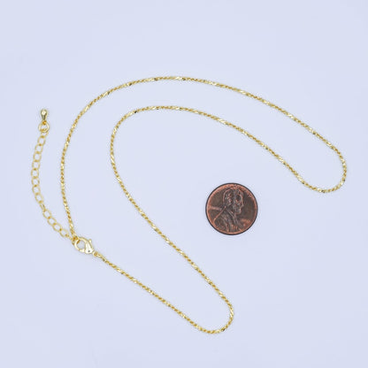 24K Gold Filled 1.5mm S-Link 16 Inch Chain Necklace | WA-3226