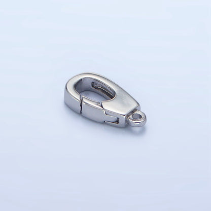24K Gold Filled 15mm Triggerless Push Rectangle Lobster Clasps Closure Findings in Gold &amp; Silver | Z960