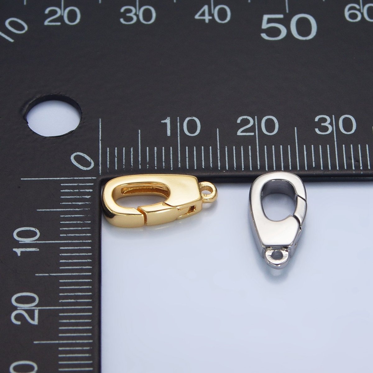 24K Gold Filled 15mm Triggerless Push Rectangle Lobster Clasps Closure Findings in Gold &amp; Silver | Z960