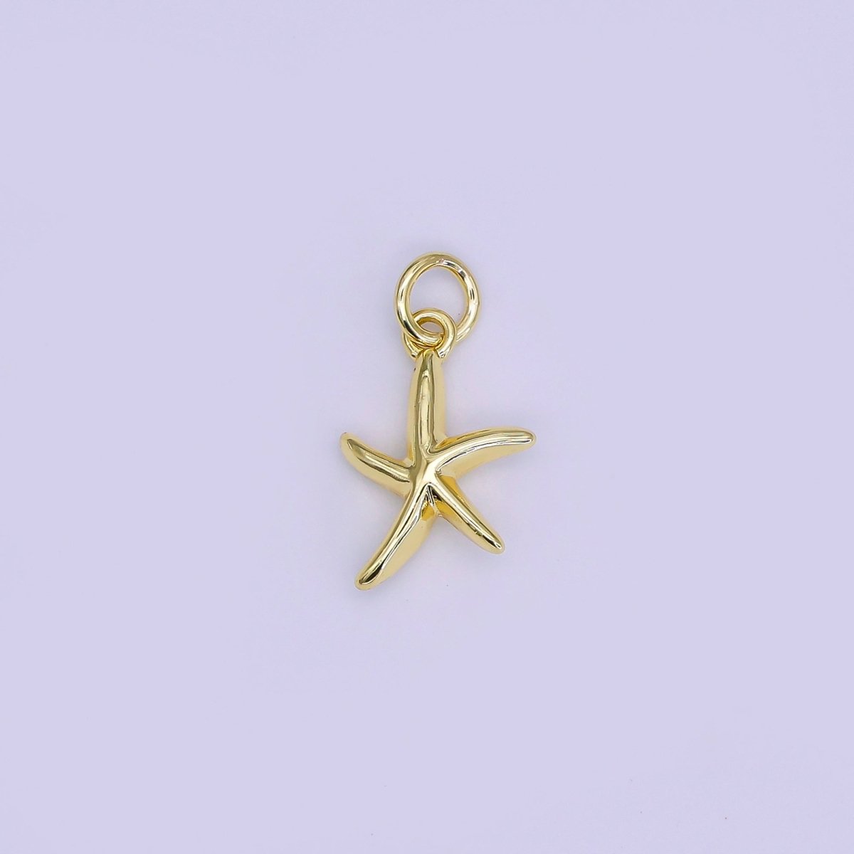 24K Gold Filled 15mm Twinkle Seastar Starfish Charm | AJ314