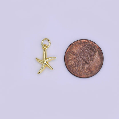 24K Gold Filled 15mm Twinkle Seastar Starfish Charm | AJ314