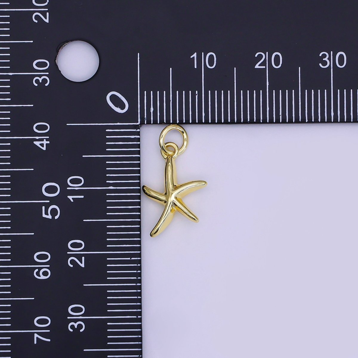 24K Gold Filled 15mm Twinkle Seastar Starfish Charm | AJ314