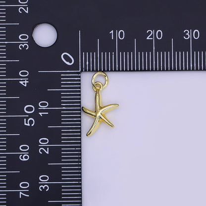 24K Gold Filled 15mm Twinkle Seastar Starfish Charm | AJ314
