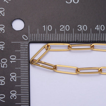24K Gold Filled 15mm x 4.5mm Paperclip Link Gold, Silver Minimalist Unfinished Chain | ROLL-923 ROLL-924 Clearance Pricing