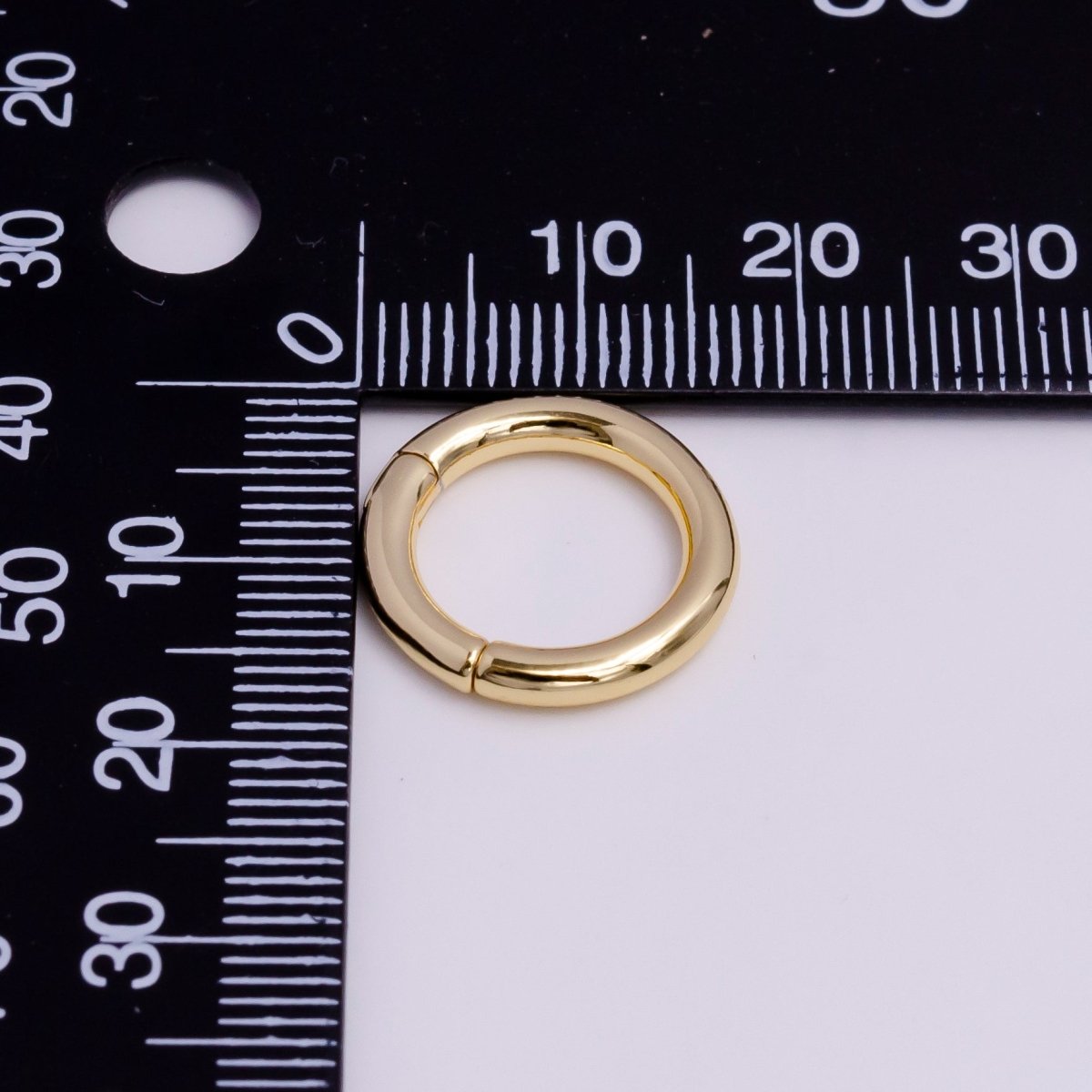 24K Gold Filled 16mm, 17mm Pull Round Spring Gate Ring Jewelry Supply | Z-378 Z-380