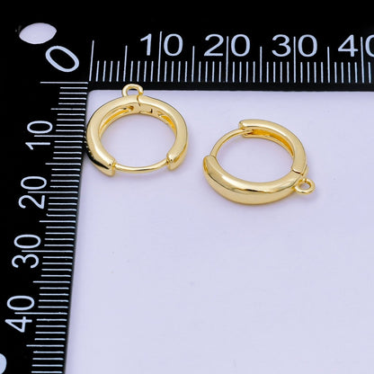 24K Gold Filled 16mm Classic Round Huggie Open Loop Earring Findings | Z-1292