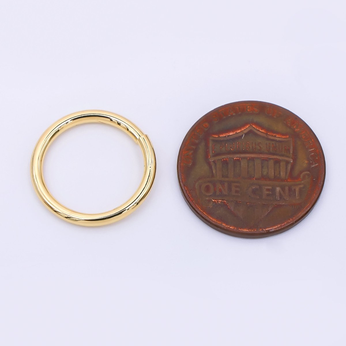24K Gold Filled 16mm Classic Round Jump Ring Findings Set in Gold &amp; Silver | SP-01638