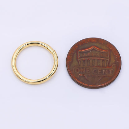 24K Gold Filled 16mm Classic Round Jump Ring Findings Set in Gold &amp; Silver | SP-01638