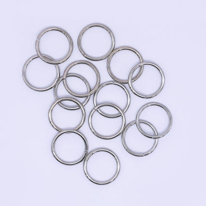 24K Gold Filled 16mm Classic Round Jump Ring Findings Set in Gold &amp; Silver | SP-01638