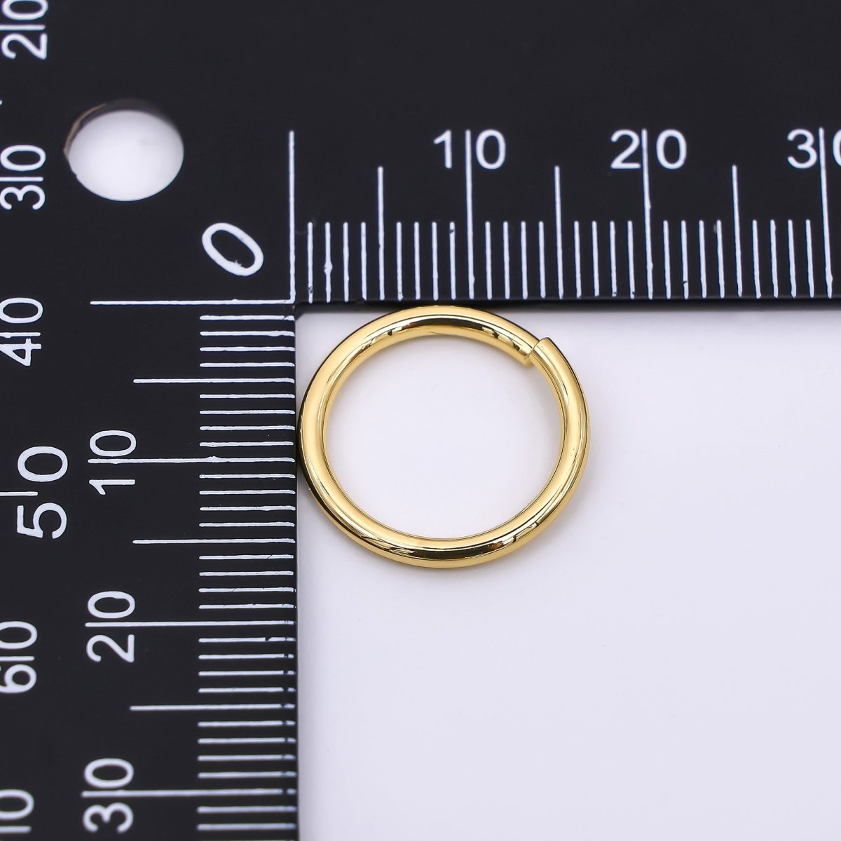 24K Gold Filled 16mm Classic Round Jump Ring Findings Set in Gold &amp; Silver | SP-01638