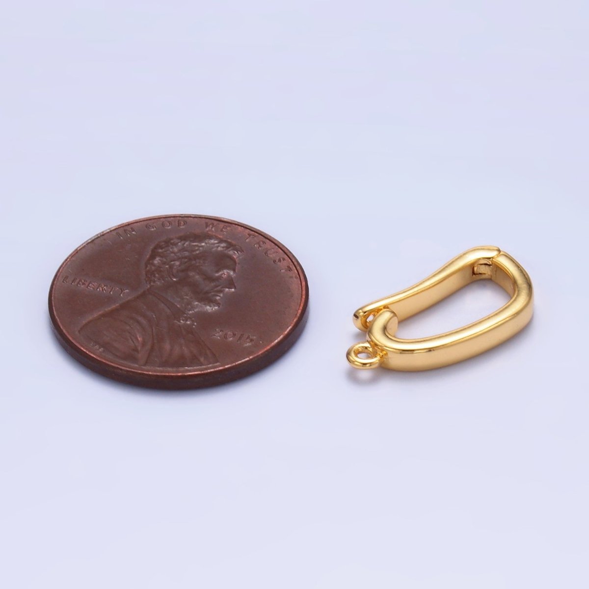 24K Gold Filled 16mm Minimalist Snap Latch Bail Finding in Gold &amp; Silver | Z1083