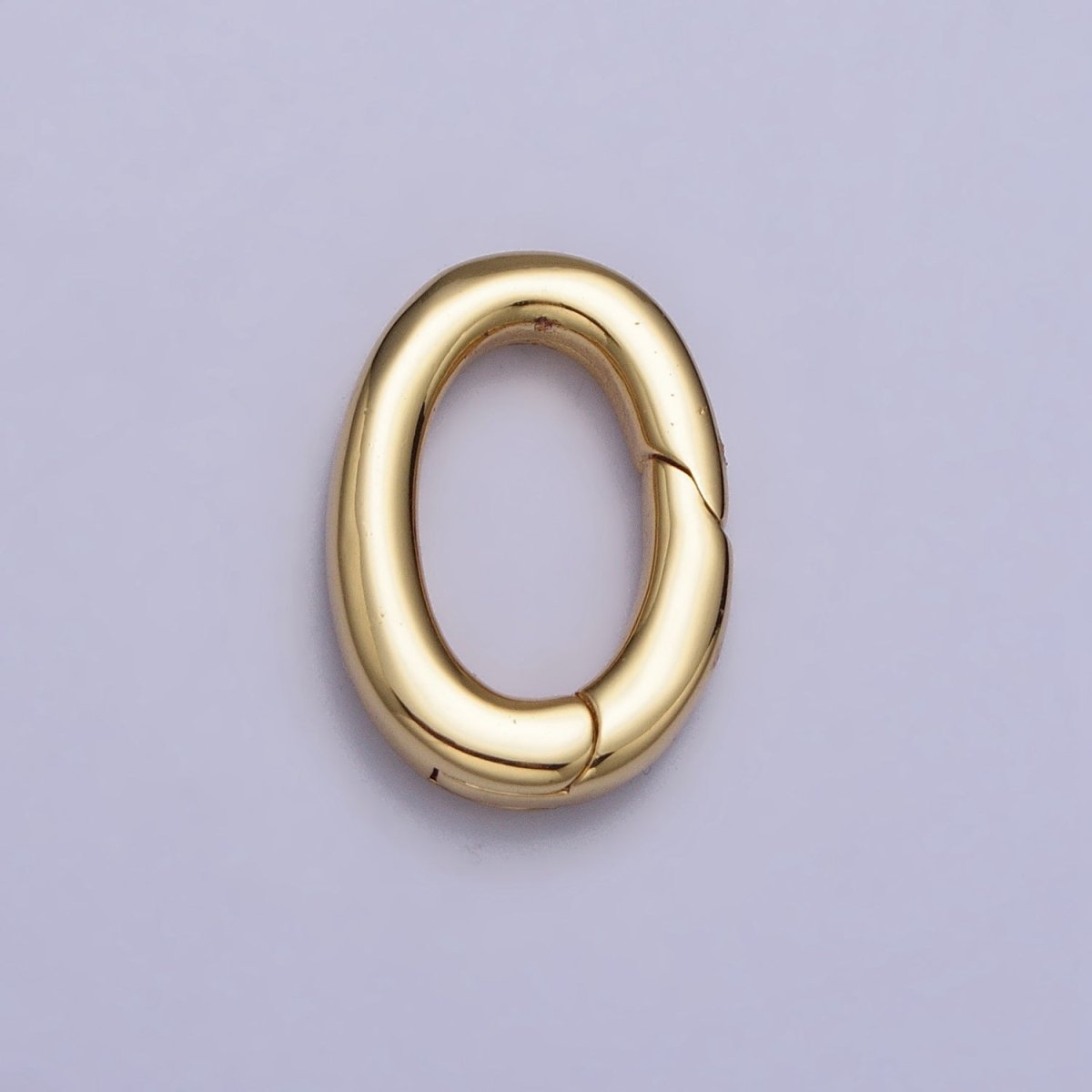 24K Gold Filled 16mm Oval Push Spring Gate Ring Supply in Gold &amp; Silver | Z-135 Z-136