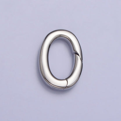 24K Gold Filled 16mm Oval Push Spring Gate Ring Supply in Gold &amp; Silver | Z-135 Z-136