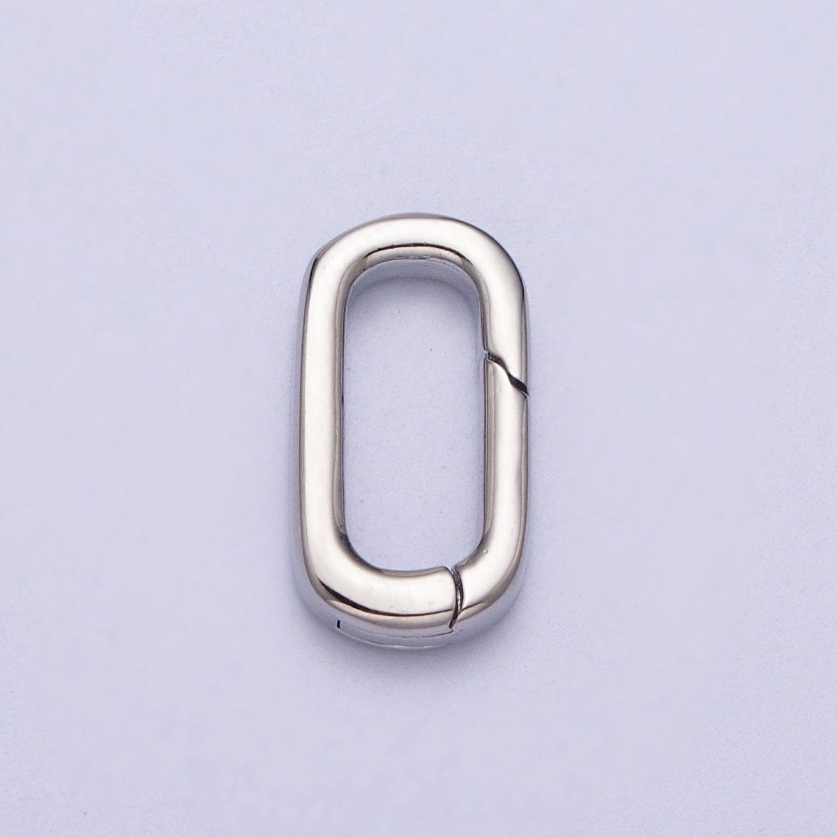 24K Gold Filled 16mm Rectangular Push Spring Gate Ring Closure in Silver &amp; Gold | K-135 Z-408