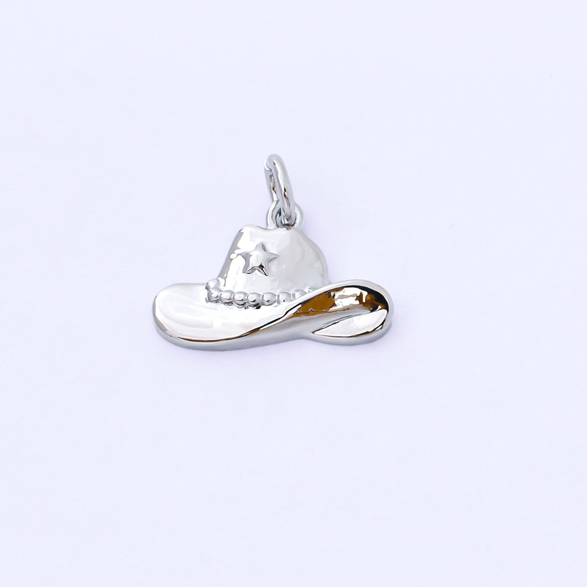 24K Gold Filled 16mm Star Cowboy Hat Mini Charm in Gold &amp; Silver | AF1519