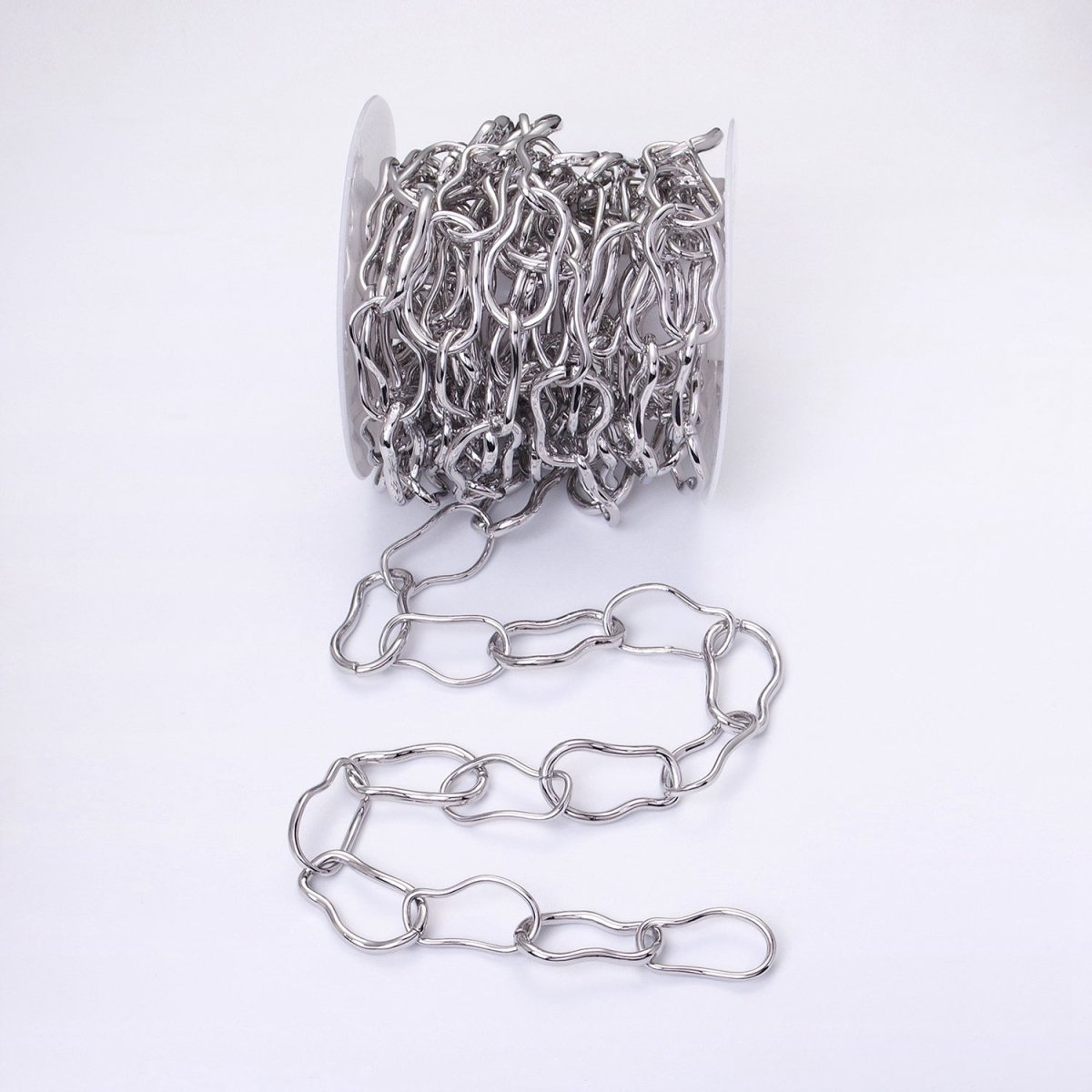 24k Gold Filled 17.3mm Abstract Cable Chain Link Unfinished Yard Chain in Gold &amp; Silver | ROLL-1305 ROLL-1306 Clearance Pricing