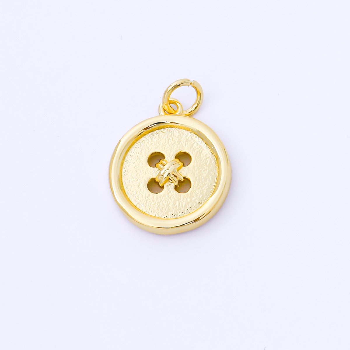 24K Gold Filled 17mm Clothes Buttons Charm in Gold &amp; Silver | AF1548