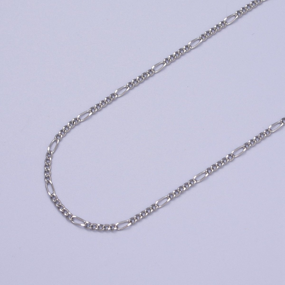 24K Gold Filled 1.7mm Figaro Dainty Unfinished Bulk Chain in Gold &amp; Silver | ROLL-984, ROLL-985
