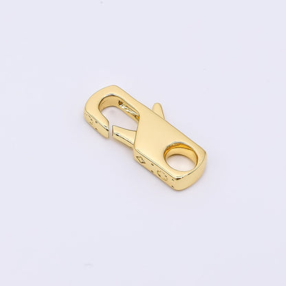 24K Gold Filled 17mm Flat Boxy Lobster Clasp Closure Finding | Z-1307