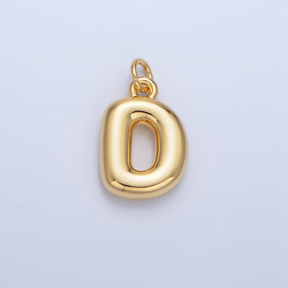 24K Gold Filled 17mm Initial Letter Chubby Balloon Charm | A1513 - A1525