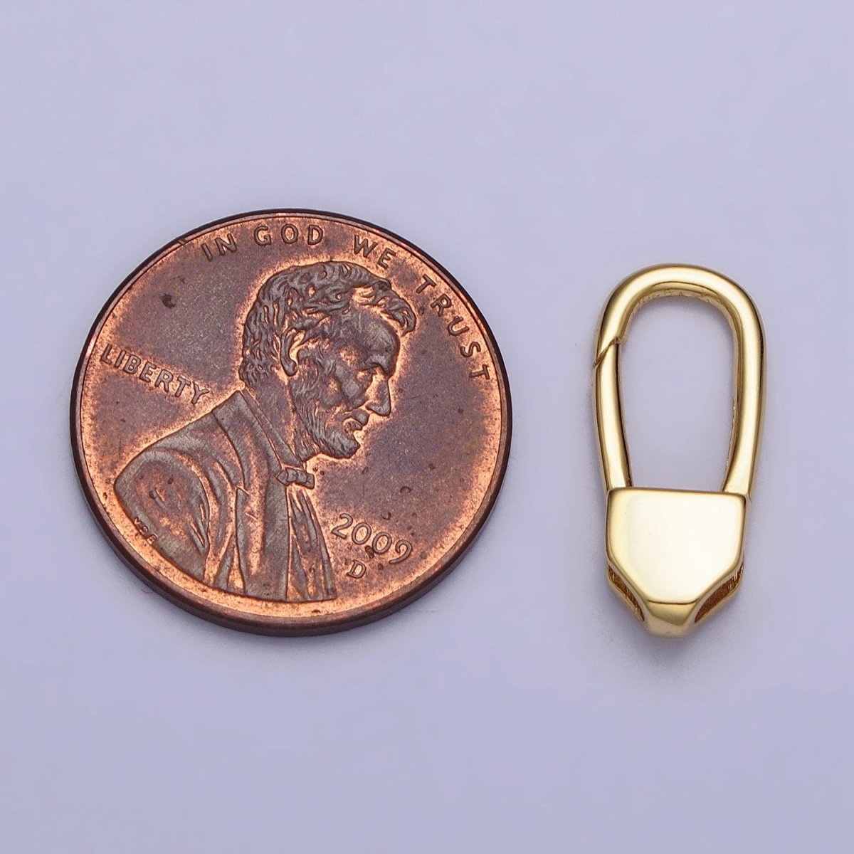 24K Gold Filled 17mm Long Oblong Triggerless Push Closure Supply in Gold &amp; Silver | Z-115 Z-116