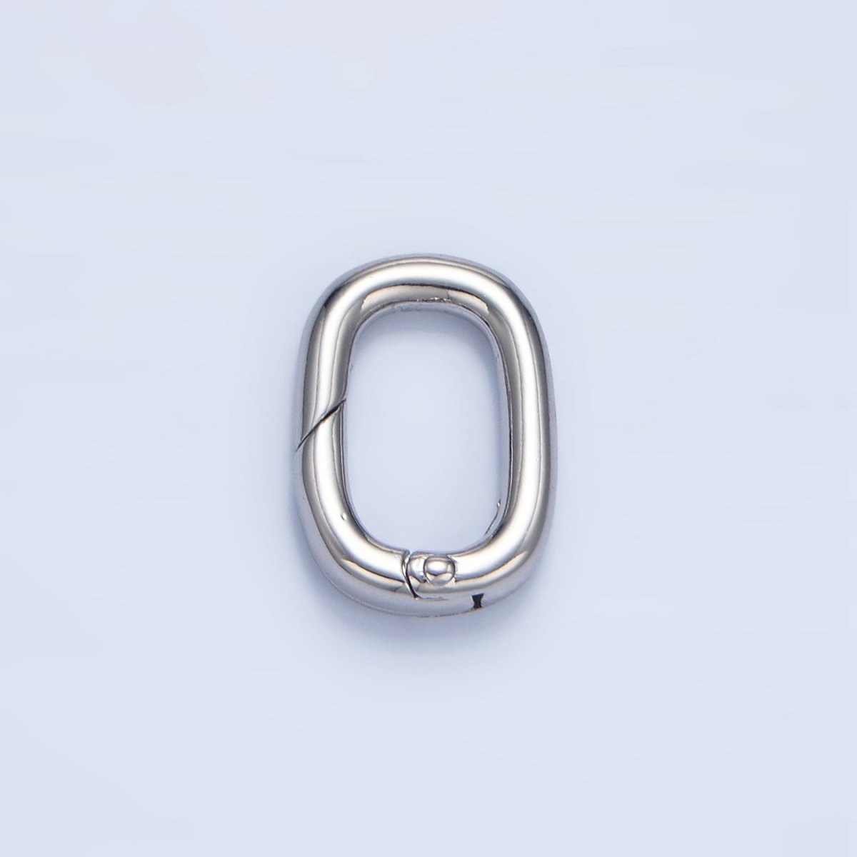 24K Gold Filled 17mm Minimalist Oval Push Gate Closure Findings in Gold &amp; Silver | Z959