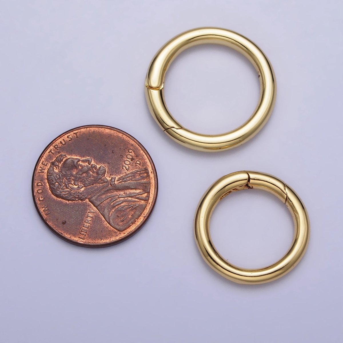 24K Gold Filled 18mm, 20mm Push Gate Ring Closure Enhancer Supply in Gold &amp; Silver | Z-137~Z-140