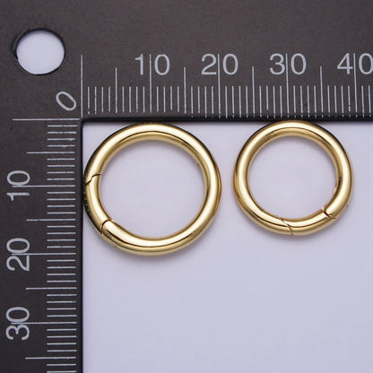 24K Gold Filled 18mm, 20mm Push Gate Ring Closure Enhancer Supply in Gold &amp; Silver | Z-137~Z-140