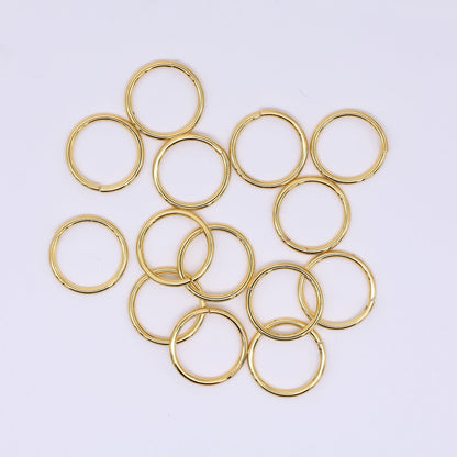 24K Gold Filled 18mm x 1.5mm Minimalist Round Jump Ring Findings Set in Gold &amp; Silver | SP-01639