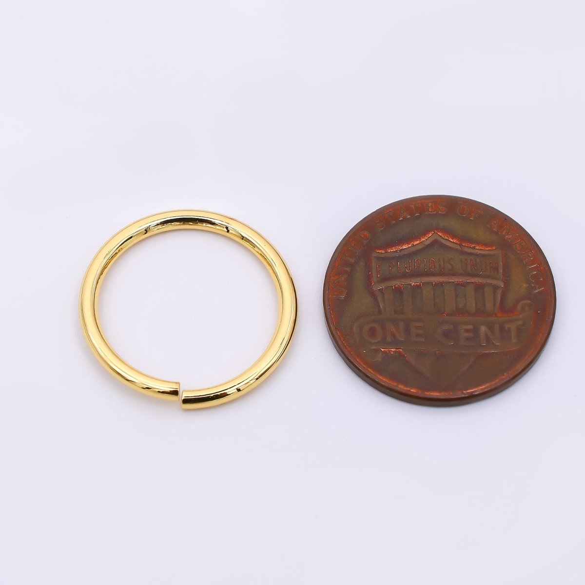 24K Gold Filled 18mm x 1.5mm Minimalist Round Jump Ring Findings Set in Gold &amp; Silver | SP-01639