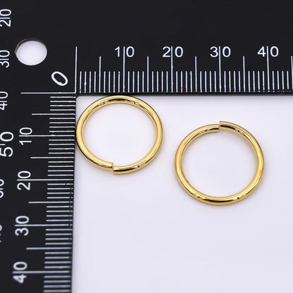 24K Gold Filled 18mm x 1.5mm Minimalist Round Jump Ring Findings Set in Gold &amp; Silver | SP-01639
