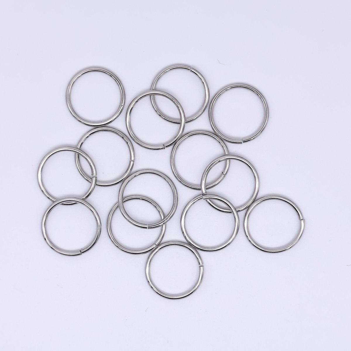 24K Gold Filled 18mm x 1.5mm Minimalist Round Jump Ring Findings Set in Gold &amp; Silver | SP-01639