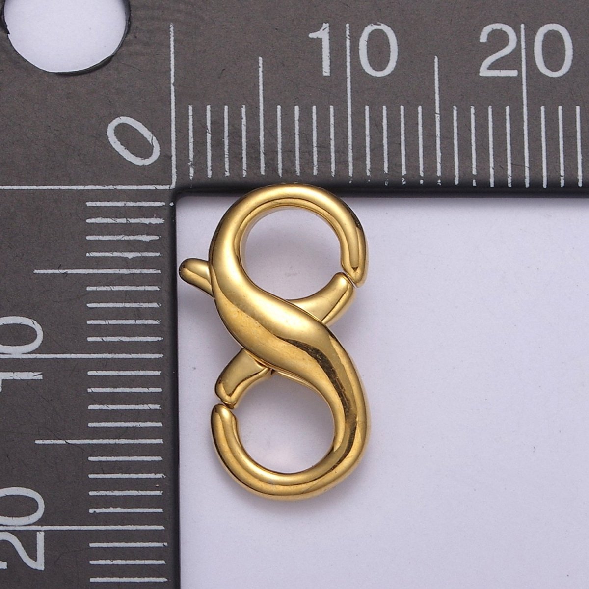 24k Gold Filled 18mm Double Opening Infinity Silver Figure 8 interchangeable Enhancer Clasps for Jewelry Making L-580 L-581