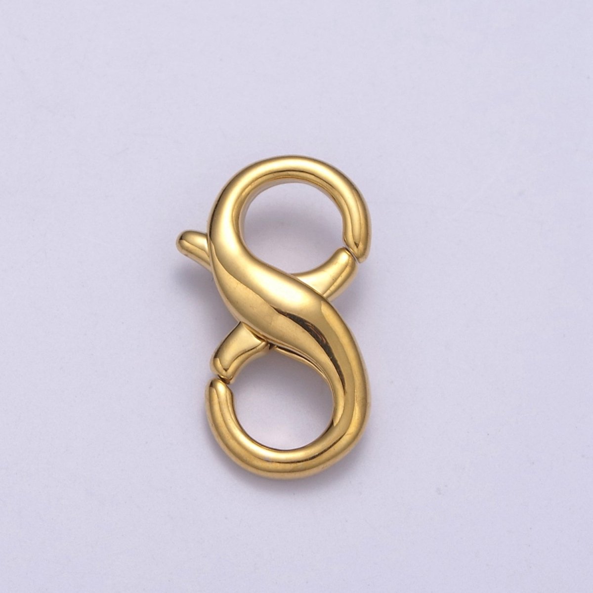 24k Gold Filled 18mm Double Opening Infinity Silver Figure 8 interchangeable Enhancer Clasps for Jewelry Making L-580 L-581