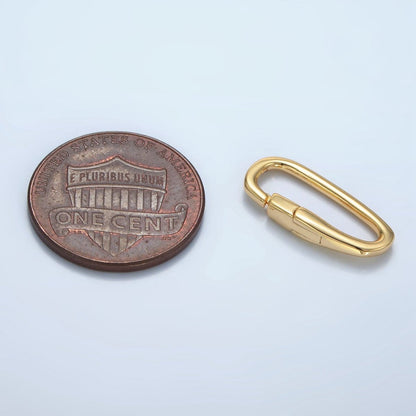 24K Gold Filled 18mm Push Gate Oblong Minimalist Findings | Z1005