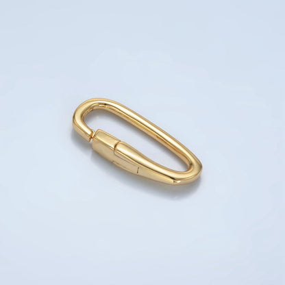 24K Gold Filled 18mm Push Gate Oblong Minimalist Findings | Z1005