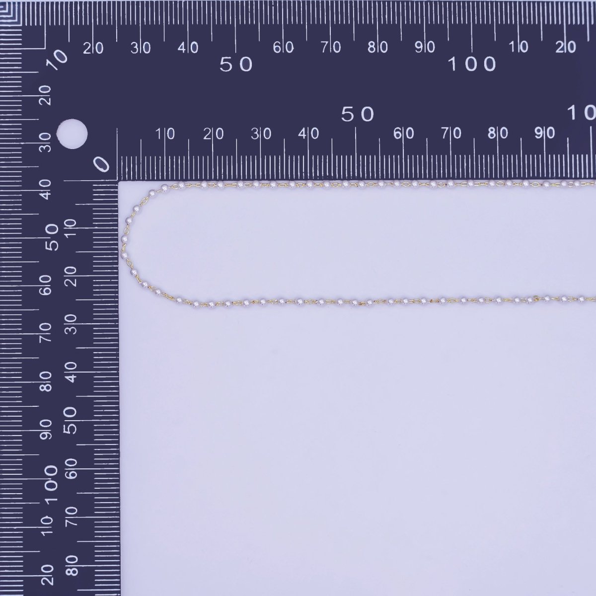24K Gold Filled 1.8mm Shell Pearl Link Unfinished Chain by Yard | Roll-1661