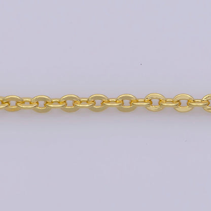 24K Gold Filled 1mm Dainty Cable Rolo 20 Inch Layering Chain Necklace | WA-272 Clearance Pricing