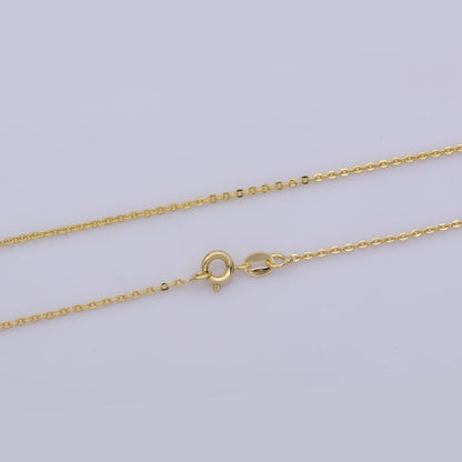 24K Gold Filled 1mm Dainty Cable Rolo 20 Inch Layering Chain Necklace | WA-272 Clearance Pricing