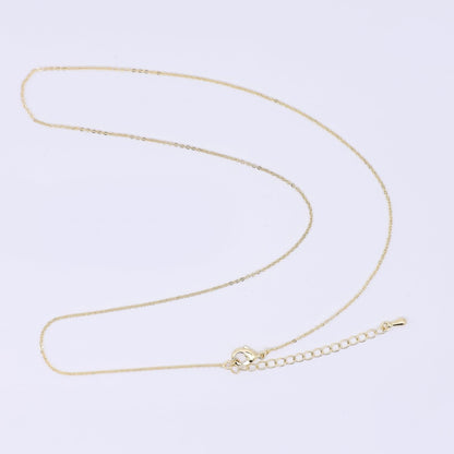 24K Gold Filled 1mm Minimalist Cable Chain 18 Inch Necklace w. Extender | WA-3241