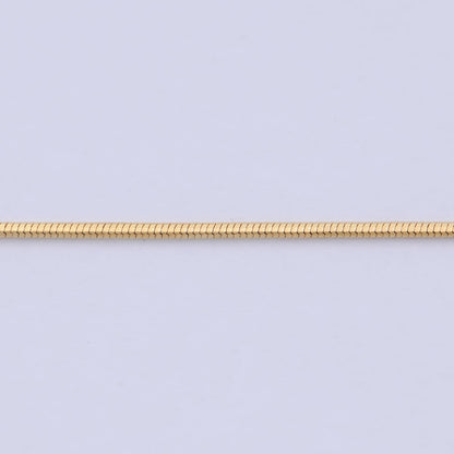 24K Gold Filled 1mm Snake Chain 14.5 Inch Necklace | WA-505