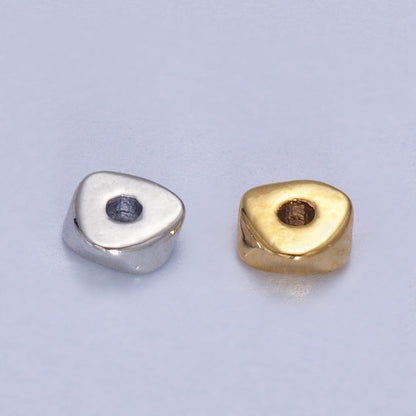 24K Gold Filled 20 Pieces 4mm Geometric Triangle Bead Supply in Gold &amp; Silver | K-311 K-315