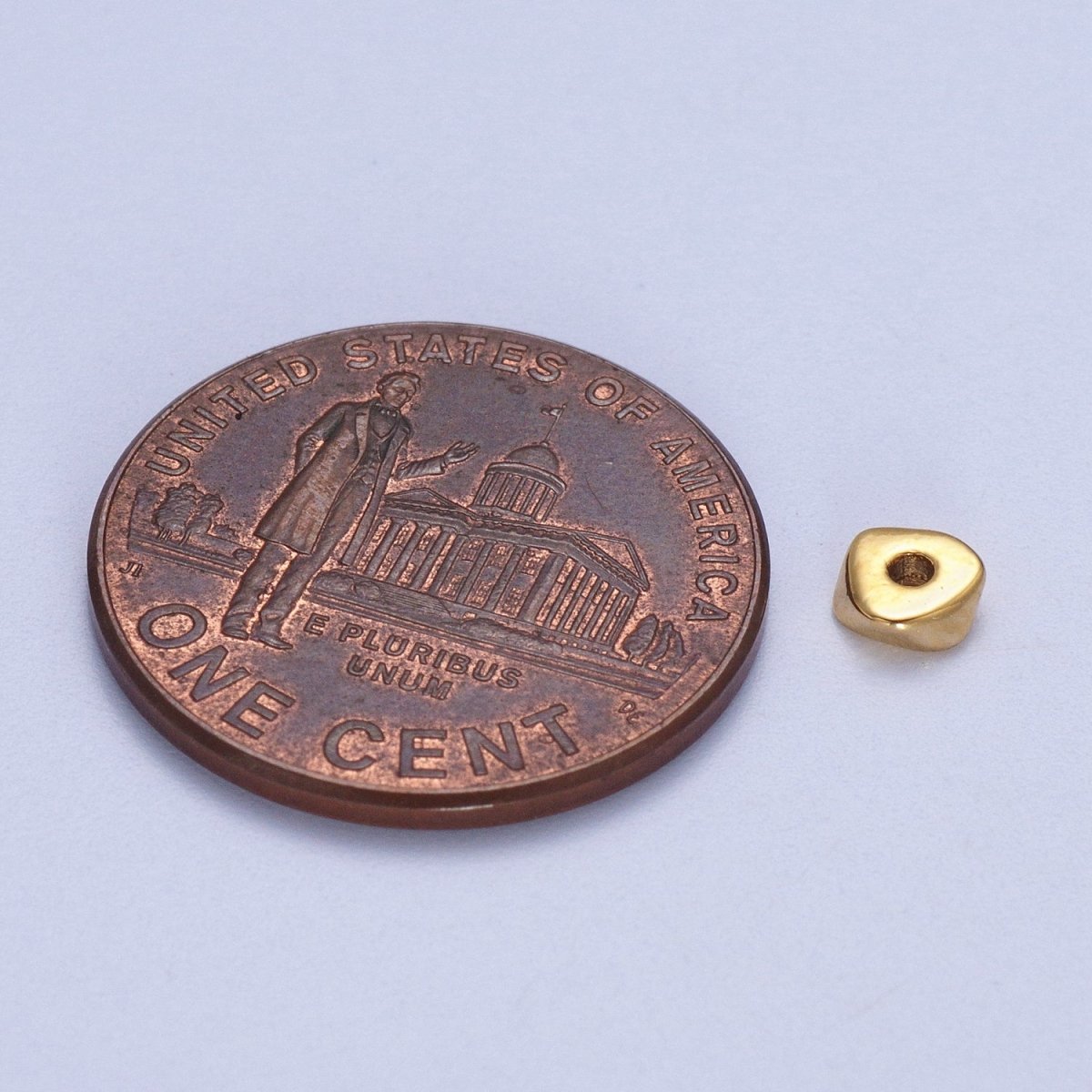 24K Gold Filled 20 Pieces 4mm Geometric Triangle Bead Supply in Gold &amp; Silver | K-311 K-315