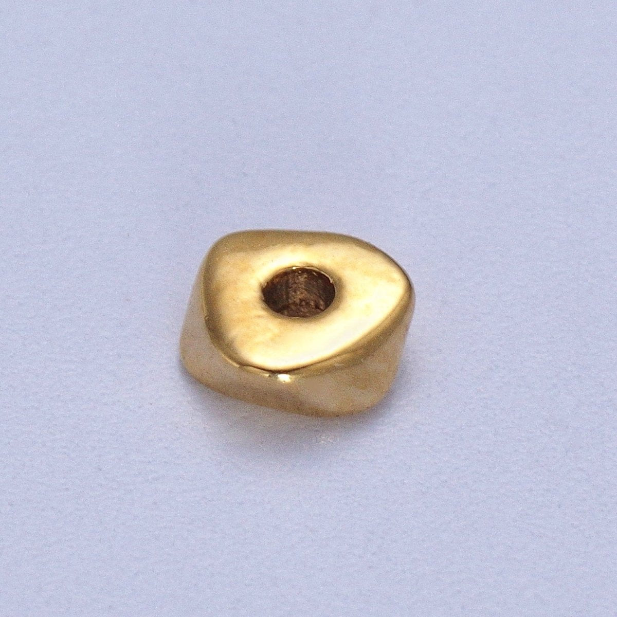 24K Gold Filled 20 Pieces 4mm Geometric Triangle Bead Supply in Gold &amp; Silver | K-311 K-315