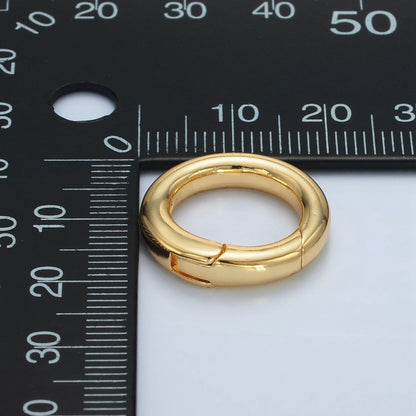 24K Gold Filled 20mm Push Spring Gate Findings | L077