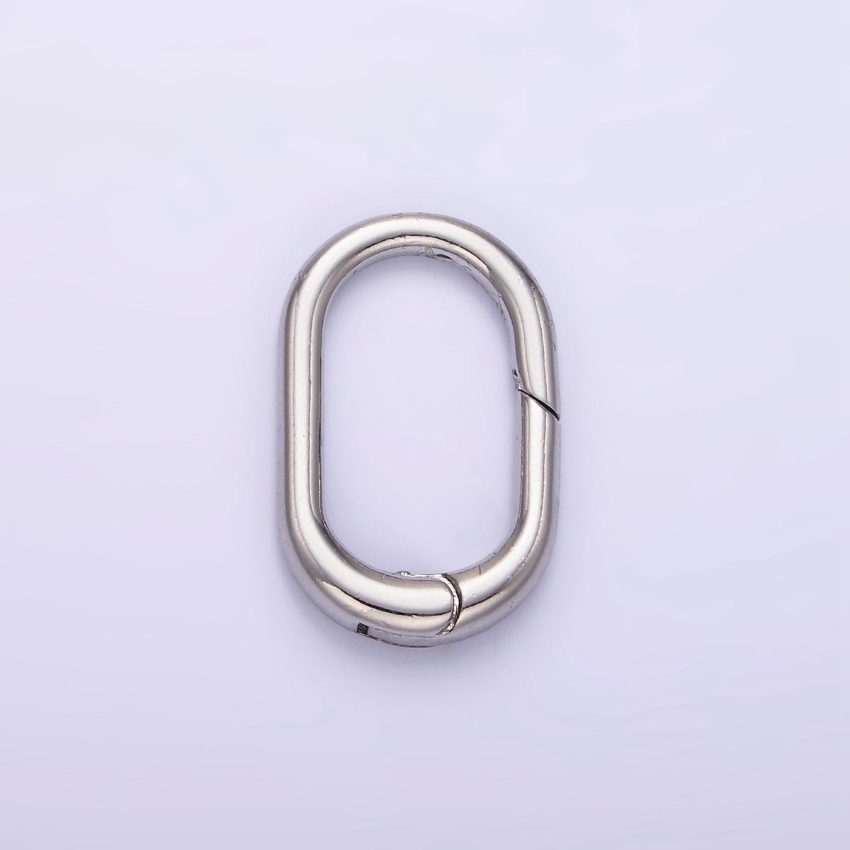 24K Gold Filled 20mm Minimalist Rectangular Oblong Hinge Push Spring Gate Findings in Gold &amp; Silver | Z803