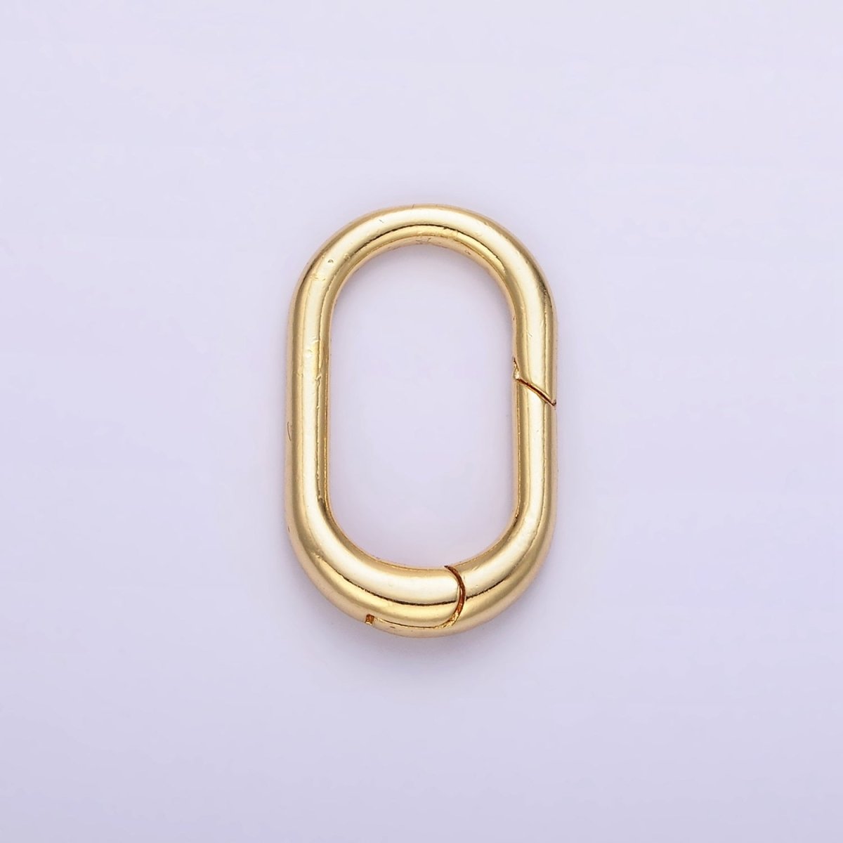 24K Gold Filled 20mm Minimalist Rectangular Oblong Hinge Push Spring Gate Findings in Gold &amp; Silver | Z803