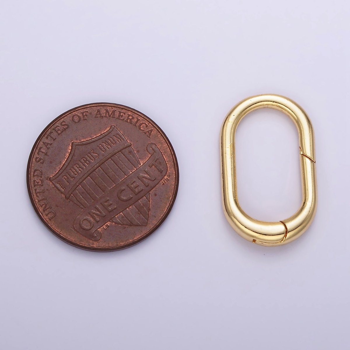 24K Gold Filled 20mm Minimalist Rectangular Oblong Hinge Push Spring Gate Findings in Gold &amp; Silver | Z803